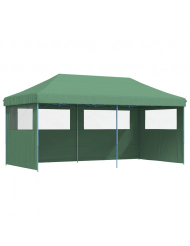 Tendone per Feste Pieghevole Pop-Up con 3 Pareti Verde