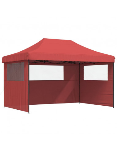 Tendone per Feste Pieghevole Pop-Up con 3 Pareti Bordò