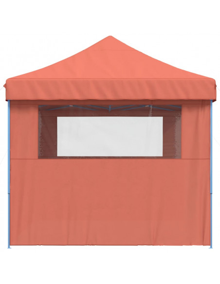 Tendone per Feste Pieghevole Pop-Up con 3 Pareti Terracotta