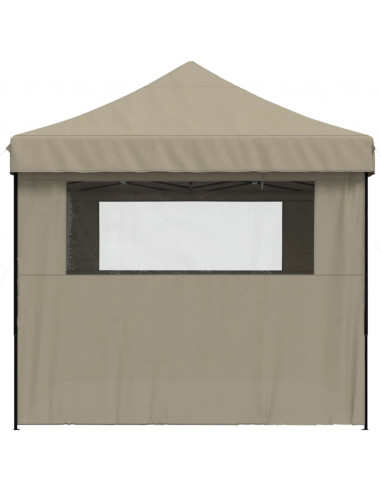 Tendone per Feste Pieghevole Pop-Up con 4 Pareti Tortora