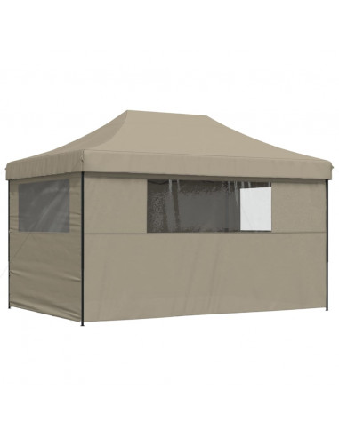 Tendone per Feste Pieghevole Pop-Up con 4 Pareti Tortora