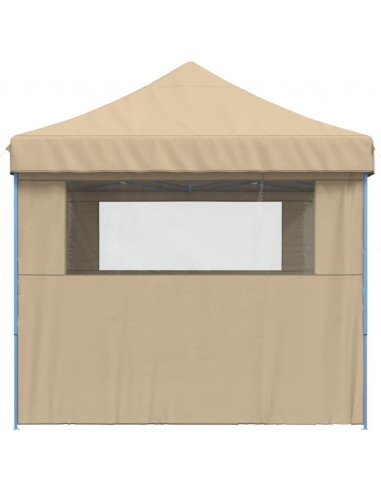 Tendone per Feste Pieghevole Pop-Up con 3 Pareti Beige