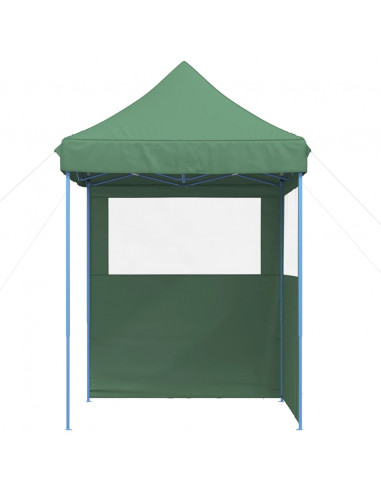 Tendone per Feste Pieghevole Pop-Up con 2 Pareti Verde