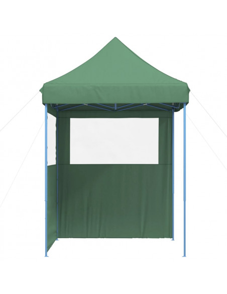Tendone per Feste Pieghevole Pop-Up con 2 Pareti Verde