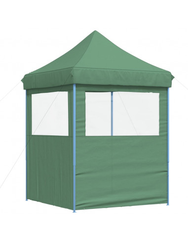 Tendone per Feste Pieghevole Pop-Up con 2 Pareti Verde