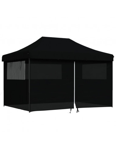 Tendone per Feste Pieghevole Pop-Up con 4 Pareti Nero