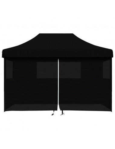 Tendone per Feste Pieghevole Pop-Up con 4 Pareti Nero
