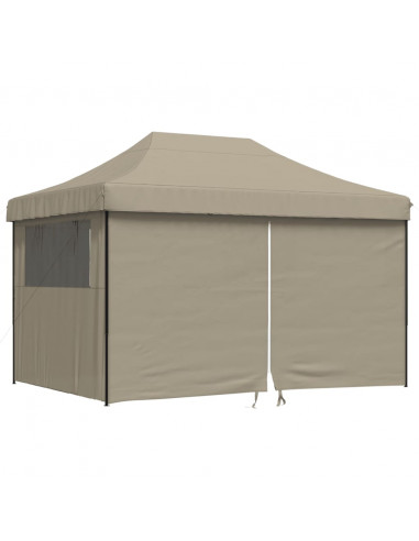 Tendone per Feste Pieghevole Pop-Up con 4 Pareti Tortora