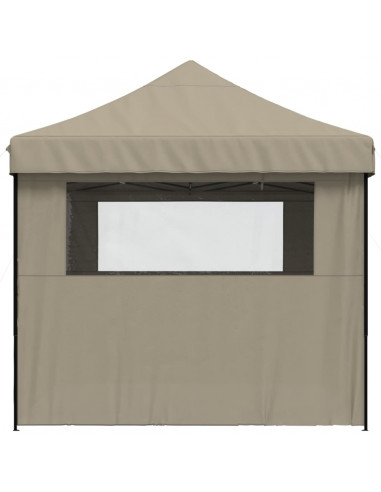 Tendone per Feste Pieghevole Pop-Up con 4 Pareti Tortora