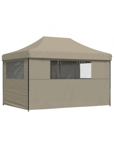 Tendone per Feste Pieghevole Pop-Up con 4 Pareti Tortora