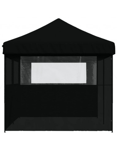 Tendone per Feste Pieghevole Pop-Up con 3 Pareti Nero