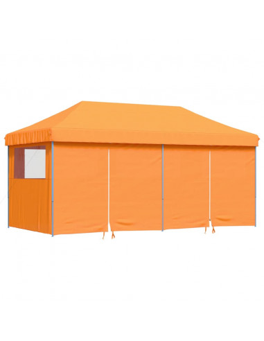 Tendone per Feste Pieghevole Pop-Up con 4 Pareti Arancione