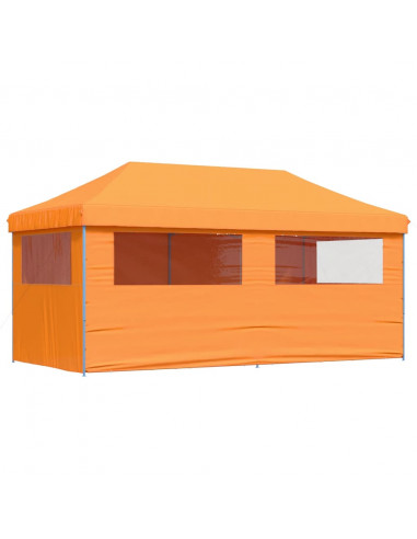 Tendone per Feste Pieghevole Pop-Up con 4 Pareti Arancione
