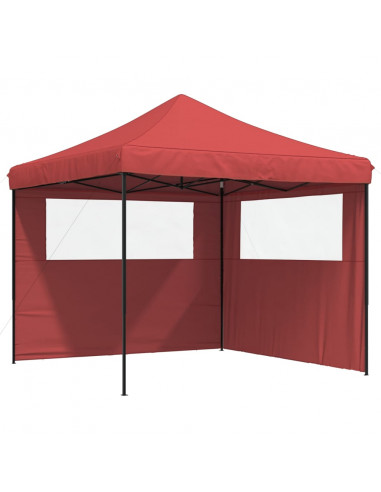 Tendone per Feste Pieghevole Pop-Up con 2 Pareti Bordò