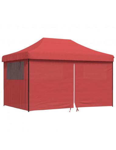 Tendone per Feste Pieghevole Pop-Up con 4 Pareti Bordò
