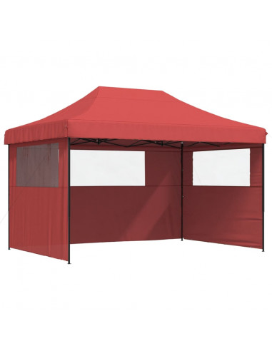 Tendone per Feste Pieghevole Pop-Up con 3 Pareti Bordò