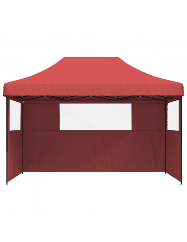 Tendone per Feste Pieghevole Pop-Up con 3 Pareti Bordò