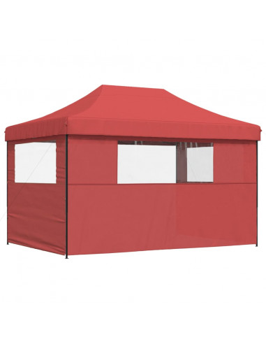 Tendone per Feste Pieghevole Pop-Up con 3 Pareti Bordò