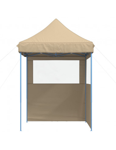 Tendone per Feste Pieghevole Pop-Up con 2 Pareti Beige