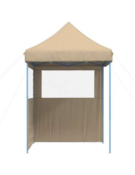 Tendone per Feste Pieghevole Pop-Up con 2 Pareti Beige