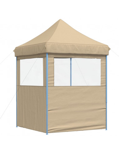 Tendone per Feste Pieghevole Pop-Up con 2 Pareti Beige