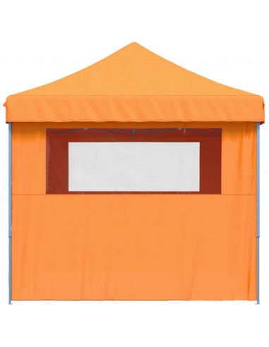 Tendone per Feste Pieghevole Pop-Up con 4 Pareti Arancione