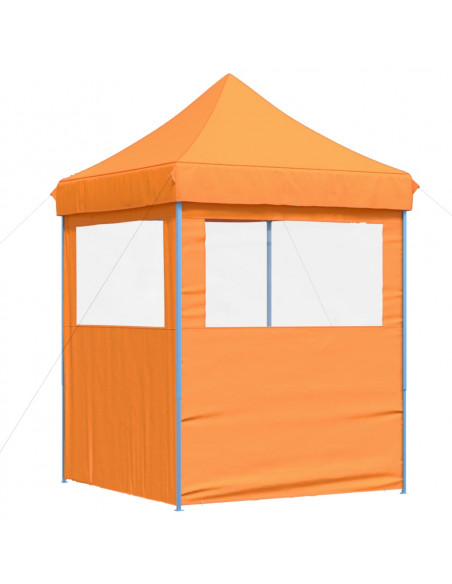 Tendone per Feste Pieghevole Pop-Up con 2 Pareti Arancione