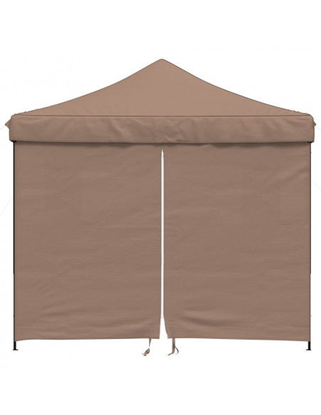 Tendone per Feste Pieghevole Pop-Up con 4 Pareti Marrone