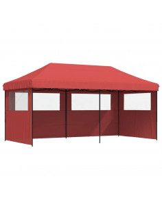 Tendone per Feste Pieghevole Pop-Up con 3 Pareti Bordò 2