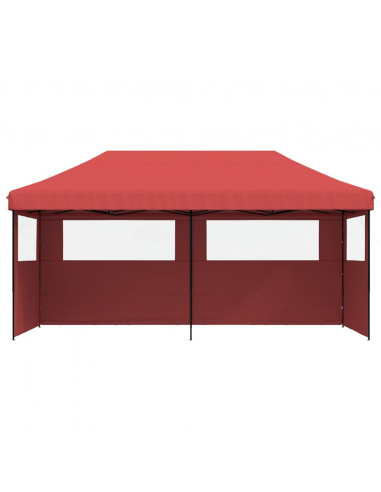 Tendone per Feste Pieghevole Pop-Up con 3 Pareti Bordò