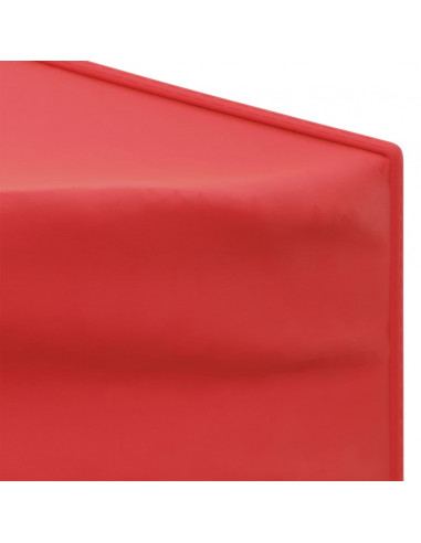 Tenda per Feste Pieghevole con Pareti Laterali Rosso 3x3 m