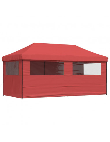 Tendone per Feste Pieghevole Pop-Up con 4 Pareti Bordò