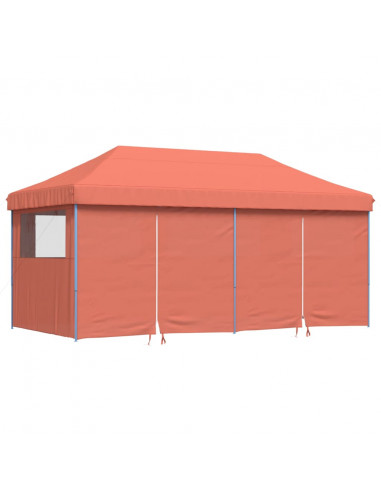 Tendone per Feste Pieghevole Pop-Up con 4 Pareti Terracotta