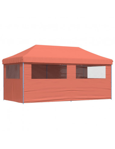 Tendone per Feste Pieghevole Pop-Up con 4 Pareti Terracotta