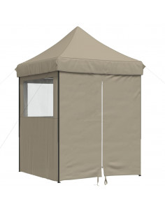 Tendone per Feste Pieghevole Pop-Up con 4 Pareti Tortora 2