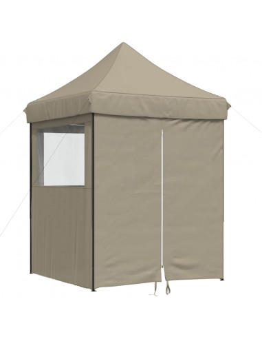 Tendone per Feste Pieghevole Pop-Up con 4 Pareti Tortora