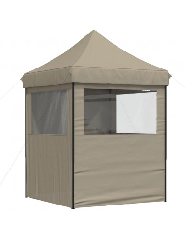 Tendone per Feste Pieghevole Pop-Up con 4 Pareti Tortora