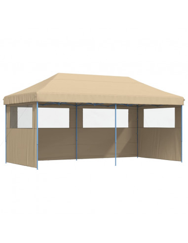 Tendone per Feste Pieghevole Pop-Up con 3 Pareti Beige