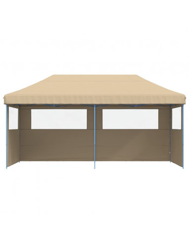 Tendone per Feste Pieghevole Pop-Up con 3 Pareti Beige