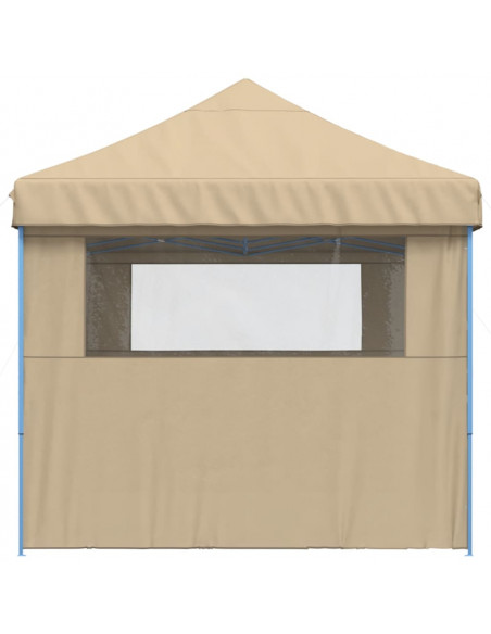 Tendone per Feste Pieghevole Pop-Up con 3 Pareti Beige