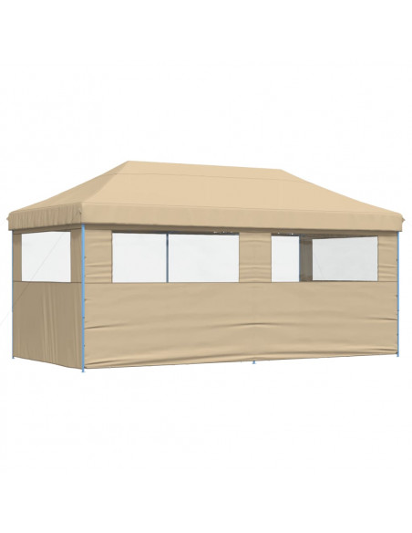 Tendone per Feste Pieghevole Pop-Up con 3 Pareti Beige