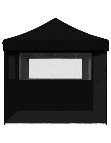 Tendone per Feste Pieghevole Pop-Up con 3 Pareti Nero
