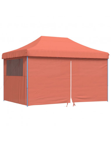 Tendone per Feste Pieghevole Pop-Up con 4 Pareti Terracotta