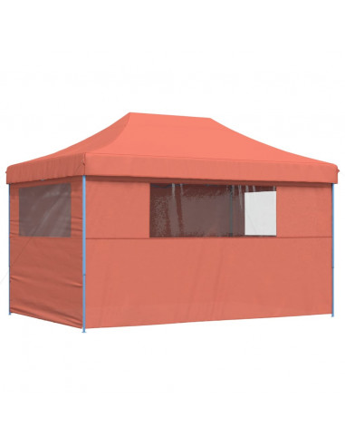 Tendone per Feste Pieghevole Pop-Up con 4 Pareti Terracotta
