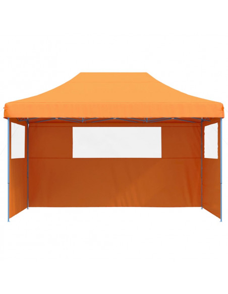 Tendone per Feste Pieghevole Pop-Up con 3 Pareti Arancione