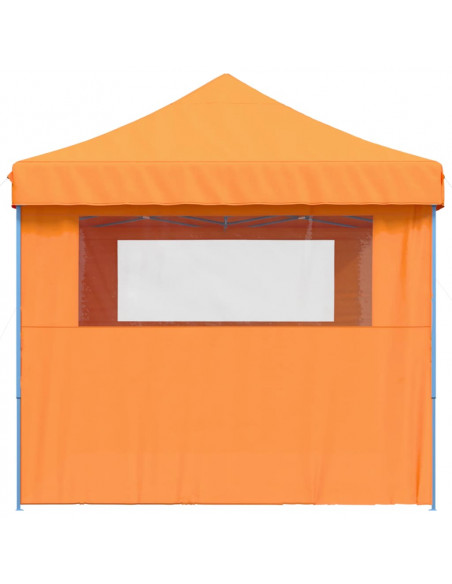 Tendone per Feste Pieghevole Pop-Up con 3 Pareti Arancione