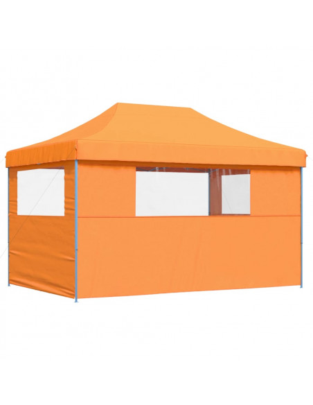 Tendone per Feste Pieghevole Pop-Up con 3 Pareti Arancione