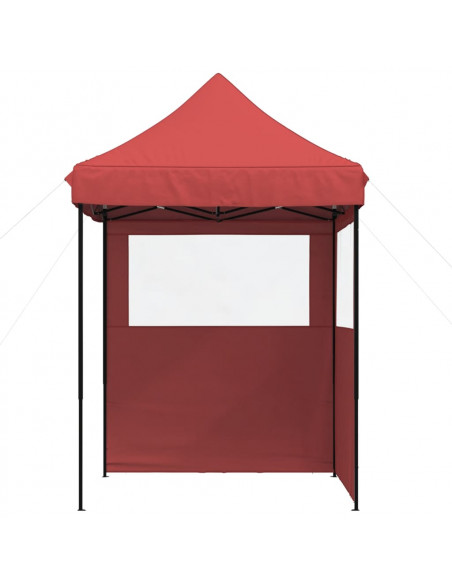 Tendone per Feste Pieghevole Pop-Up con 2 Pareti Bordò