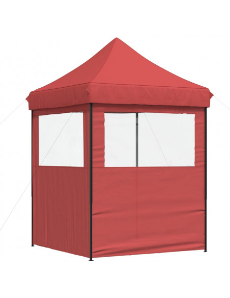 Tendone per Feste Pieghevole Pop-Up con 2 Pareti Bordò