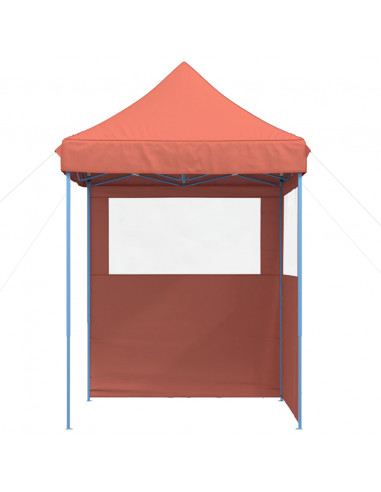 Tendone per Feste Pieghevole Pop-Up con 2 Pareti Terracotta